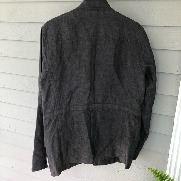 Theory Field Jacket Zippers Linen Grey Small - Picture 8 of 11